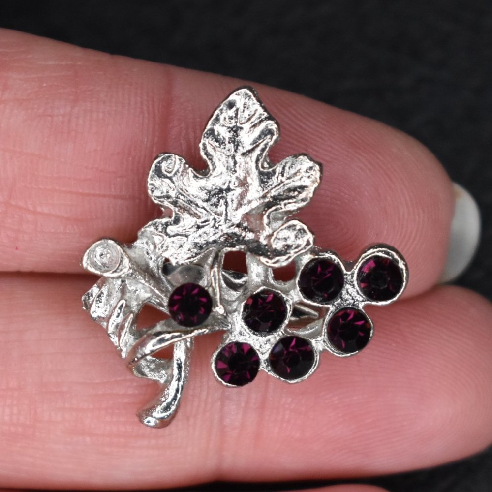 🔥 3/$15 NWT Bijoux by Meera Grape and Leaf Lapel Pin